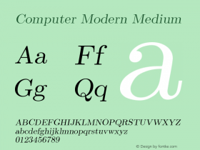 Computer Modern Medium Version 003.002 图片样张