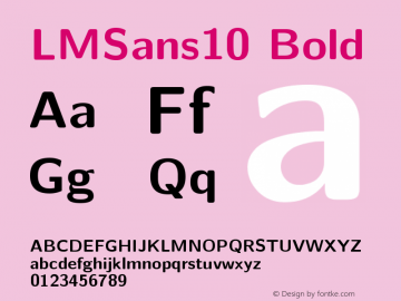 LMSans10 Bold Version 2.004 图片样张