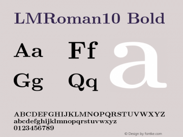 LMRoman10 Bold Version 2.004  Font Sample