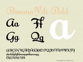 BananaYeti-Bold ☞ Version 1.000;com.myfonts.easy.zetafonts.banana-yeti.bold.wfkit2.version.4C4v Font Sample