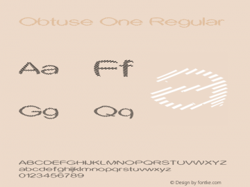 Obtuse One Regular 1.00 Font Sample
