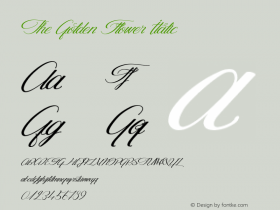 The Golden Flower Italic Version 1.000图片样张