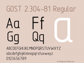 GOST 2.304-81 Regular Version 0.7.5 Font Sample