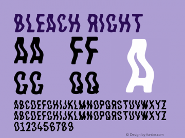 Bleach Right Version 1.001;Fontself Maker 1.0.7图片样张