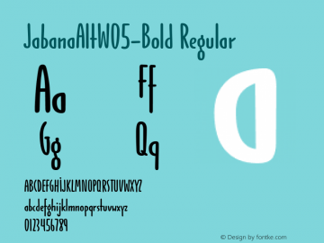 JabanaAltW05-Bold Regular Version 1.10图片样张