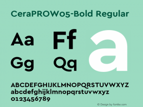 CeraPROW05-Bold Regular Version 1.00 Font Sample