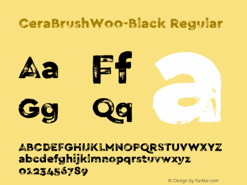 CeraBrushW00-Black Regular Version 1.10 Font Sample