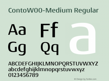 ContoW00-Medium Regular Version 1.10 Font Sample