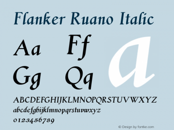 Flanker Ruano Italic Version 1.010图片样张