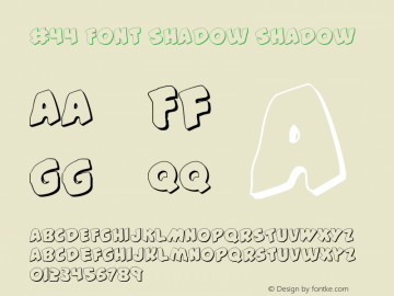 #44 Font Shadow Shadow 2 Font Sample