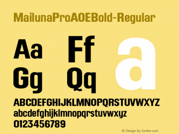 MailunaProAOEBold-Regular ☞ Version 1.000 2015;com.myfonts.easy.astigmatic.mailuna-pro-aoe.bold.wfkit2.version.4Cb4图片样张