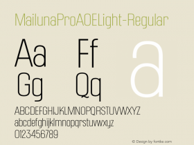 MailunaProAOELight-Regular ☞ Version 1.000 2015;com.myfonts.easy.astigmatic.mailuna-pro-aoe.light.wfkit2.version.4Cb3 Font Sample