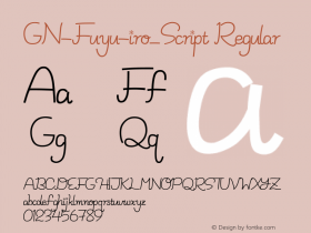 GN-Fuyu-iro_Script Regular Version 1.00 Font Sample