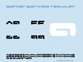 Senior Service Regular Version 4.100 Font Sample