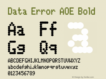 Data Error AOE Bold Version 1.000 2006 initial release;图片样张