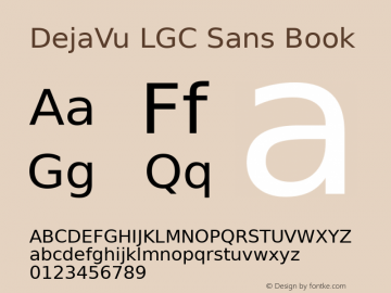DejaVu LGC Sans Book Version 2.37 Font Sample
