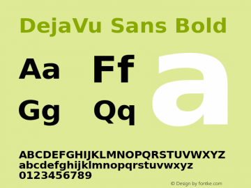 DejaVu Sans Bold Version 2.37 Font Sample