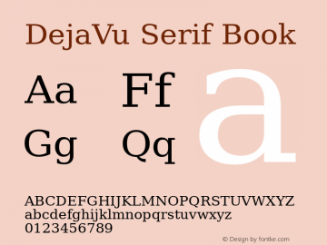 DejaVu Serif Book Version 2.37 Font Sample