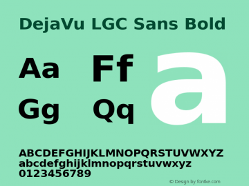 DejaVu LGC Sans Bold Version 2.37 Font Sample