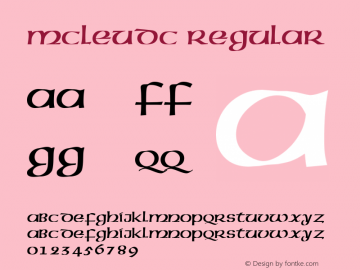 McLeudC Regular 001.010 Font Sample