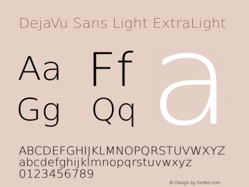 DejaVu Sans Light ExtraLight Version 2.37图片样张