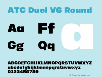 ATC Duel V6 Round Version 1.100; 2016 Font Sample