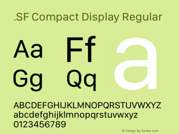 .SF Compact Display Regular 12.0d7e1图片样张