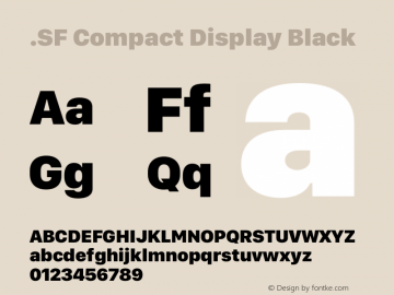 .SF Compact Display Black 12.0d7e1 Font Sample