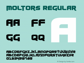 Moltors Regular Version 3.0; 2016 Font Sample