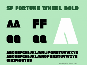 SF Fortune Wheel Bold 1.0 Font Sample