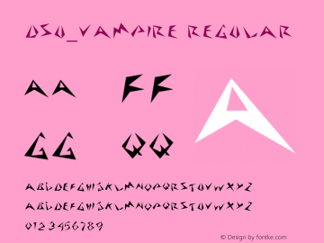 DSU_Vampire Regular Version 2.1 - January 1998 Font Sample