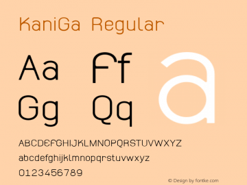 KaniGa Regular 14.03.04 Font Sample