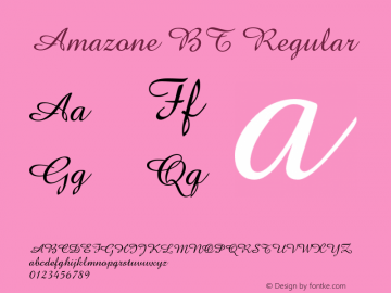 Amazone BT Regular mfgpctt-v1.54 Thursday, February 11, 1993 9:06:39 am (EST) Font Sample