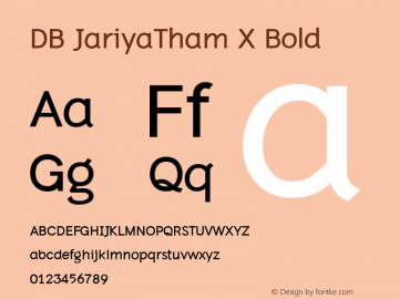 DB JariyaTham X Bold Version 3.000 2006 Font Sample