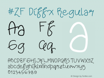 #ZF Diffx Regular Version 1.000 2006 initial release Font Sample