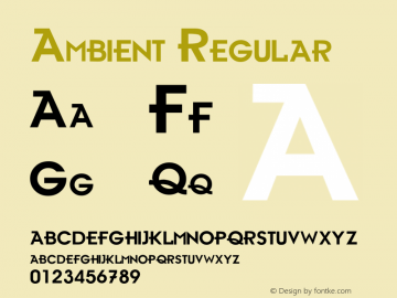 Ambient Regular 001.000 Font Sample