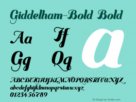 Giddelham-Bold Bold Version 1.001;com.myfonts.easy.wearecolt.giddelham.bold.wfkit2.version.44d8图片样张