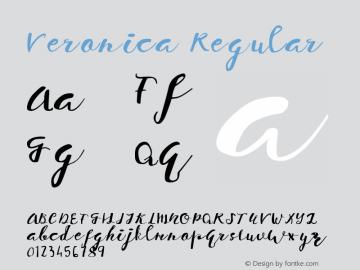 Veronica Regular 1.000 Font Sample