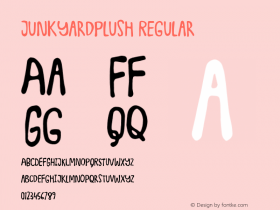 JunkyardPlush Regular Version 1.000 Font Sample