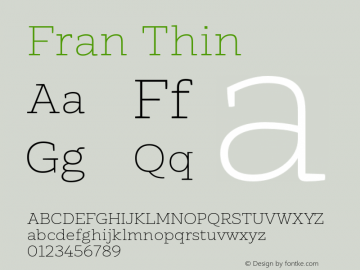 Fran Thin Version 1.001图片样张