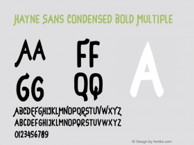 Hayne Sans Condensed Bold Multiple Version 1.000 | Majestype图片样张