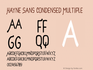 Hayne Sans Condensed Multiple Version 1.000 | Majestype图片样张