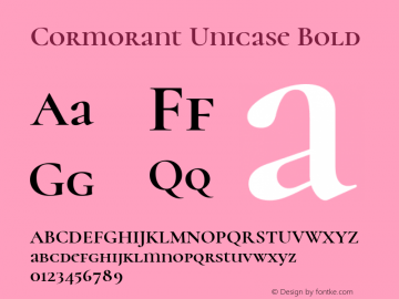 Cormorant Unicase Bold Version 3.002图片样张