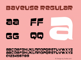 Baveuse Regular Version 2.000 2004 Font Sample