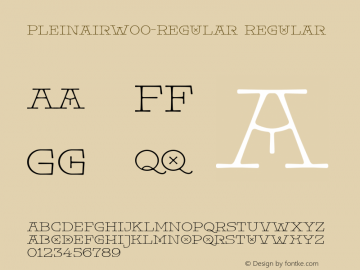 PleinairW00-Regular Regular Version 1.00 Font Sample