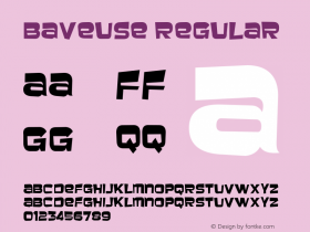 Baveuse Regular OTF 4.000;PS 001.001;Core 1.0.29 Font Sample