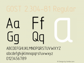 GOST 2.304-81 Regular Version 0.7.6 Font Sample