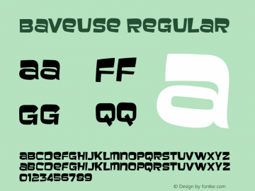 Baveuse Regular Version 5.001图片样张