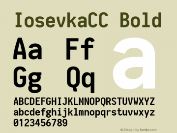 IosevkaCC Bold 1.9.2 Font Sample