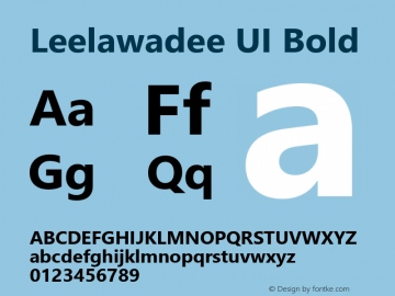 Leelawadee UI Bold Version 1.00 Font Sample